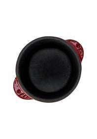 Resim Lava Döküm Yuvarlak Sufle / Sos Kabı. Çap Ø 8cm. Bordo 