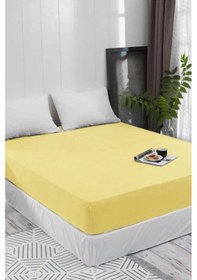 Resim Lastiksiz Dokuma Düz Renk Çarşaf160x240 Sari 