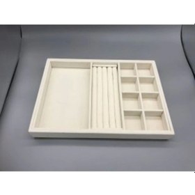 Resim Yeni Yerli Süet Krem Yüzük-küpe-bileklik-kolye Takı Kutusu Aydındecor Çok Renkli 