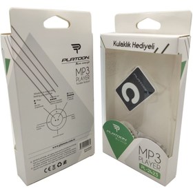 Resim bilginstore (Siyah) Mini Mp3 Çalar + Kulaklık + Şarj Kablosu Platoon Pl-2423 