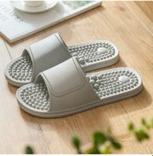 Resim Gri Kadın Erkek Unisex Masaj Terlik Çift Ayakkabı Kapalı Yumuşak Kaymaz Terlik Banyo İçin Aşınmaya Dayanıklı Terlik Gri 