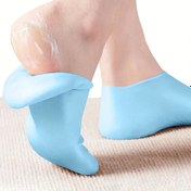 Resim 1 Çift Aloe Vera Yumuşak Jel Nemlendirici Kadın Silikon Çorap - Kuru Ayak, Çatlak Topuk ve Pürüzlük İçin Spa Ayak Masajı Çorabı, Parfümsüz Hidratasyonlu, Rahat Kesim, Cilt Dostu Kumaş, Cilt Bakımı Severler İçin Açık Bej 