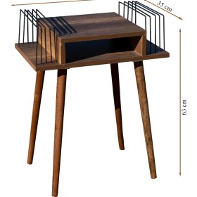 Resim Rmd Shop Plak ve Pikap Sehpası 2 Li Barok Ahşap Ayaklı 