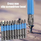 Resim 12 Adet Manyetik Kaymaz Tornavida Ucu Seti, Phillips & Hex Sap (PH1 PZ1 PH2 PZ2 PH3 PZ3), 50mm Uzunluk, Dayanıklı S2 Alaşım, Elektrikli & Manuel Matkaplar İçin İdeal, Ev & Otomotiv Tamirleri İçin Mükemmel, Ev Tamirleri|Düzenli Araç Saklama|Aşınmaya Dayanıklı Uçlar 