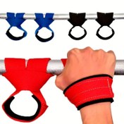 Resim 1 Çift Ayarlanabilir Kaymaz Spor Bileklikler - Ağırlık Kaldırma ve Güç Antrenmanı için Güvenli Kanca & Halka Kapamalı Siyah Polyester Fitness Yardımcı Bilezikler 