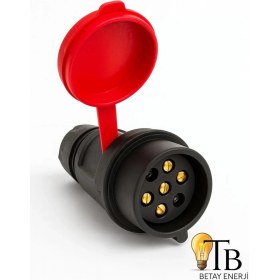 Resim Orel 380V 25A Endüstriyel Fiş 3X25A N+P3 Kapaklı Ağır Hizmet Tipi IP44 