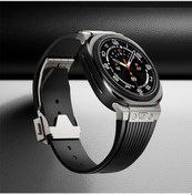 Resim Qyouth Titanyum Siyah Silikon Kayış 47mm Galaxy Uyumlu Ultra Tokalı Bant - Uw 