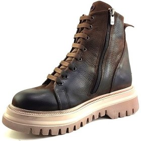 Resim Mammamia 4200 Hakiki Deri Günlük Kadın Bot-Kahverengi Nubuk 