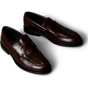 Resim Calvin Klein Kahve Erkek Klasik Ayakkabı Ess Rubber Penny Loafer Pol Lth 