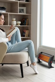 Resim St Morritz Elektirikli Isıtıcı Quartz Masa Altı 3 Çubuklu Güvenli Ve Enerji Tasarruflu 1200 Watt 