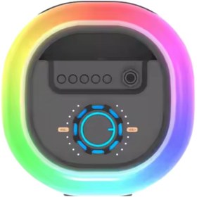 Resim HEPU HP 113 Taşınabilir Şarjlı Bluetooth Hoparlör 4 inc *2 10w Rms Rgb Karaoke Mikrofonlu 3600 MAH 