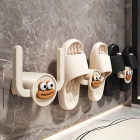 Resim 1 Adet Sevimli Duvara Monte Terlik Askısı, Matkap Gerekmez, Banyo & Yatak Odası İçin Vazgeçilmezi, Kolay Kurulumlu, Yer Tasarruflu Ayakkabı Düzenleyici, Ev için Pratik Asma Kancaları 