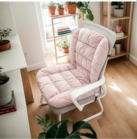 Resim Oldfriend Ergonomik Ofis Sandalye Yastığı Light Pink Yıkanabilir Oturma Pedi Ve Sırt Desteği 