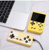 Resim Mk800 Doubles 3.0 İnch Macaron Mini Handheld Game Console Built-in 800 Games Yellow 