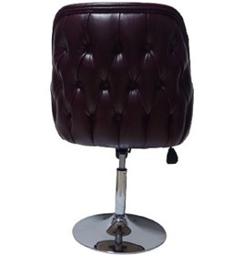 Resim Tekli Bekleme Koltuğu Tepsi Ayaklı Bordo Renk Suni Deri 