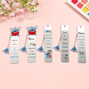 Resim 1 adet Disney Lisanslı Sevimli Karikatür Yıldız Bebek Stitch Renkli Paslanmaz Çelik Kitap Ayracı, Stitch Pandantifli, Dayanıklı, Çok Renkli, Kitap Severler, Okul, Ofis Malzemeleri 