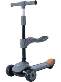 Resim Prego Bluetooth Özellikli Işıklı Katlanabilir Nitro Scooter Gri 