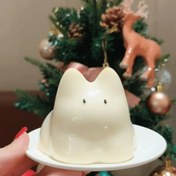 Resim Kedi Şeklinde Silikon Kalıp Puding, Jöle ve Pasta Süslemesi İçin - Ev Yapımı Tatlılar İçin Sevimli Beyaz Oval Pişirme Kalıbı, Yıldönümleri ve Tatiller İçin Mükemmel, Dayanıklı ve Eğlenceli Tasarım, Tatil Pişirme Gerekliliği, Canlı Mutfak Eşyaları, Pürüzsüz Dokulu 