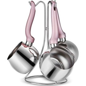 Resim Karaca Fleva 3'lü Cezve Takımı Rose 