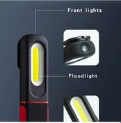 Resim Topshop1 Black Red S505 Şarj Edilebilir Manyetik Led İş Lambası Yüksek Parlaklık Taşınabilir İnceleme Feneri 