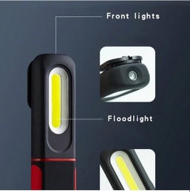 Resim Topshop1 Black Red S505 Şarj Edilebilir Manyetik Led İş Lambası Yüksek Parlaklık Taşınabilir İnceleme Feneri 