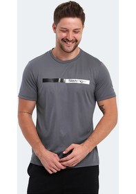 Resim Slazenger NELS IN Erkek Koyu Gri Tişört 