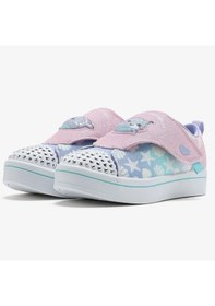 Resim Skechers Twi-lites-twinkle Pets Kids Light Sneaker Cırt Cırtlı Işıklı Sesli Çocuk Ayakkabısı Pembe Pembe 
