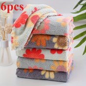 Resim 6 parçalı Bohem Çiçek Desenli Havlu Seti - Süper Emici, Hızlı Kuruyan Yumuşak Polyester Elyaf - Tüm Cilt Tipleri İçin Uygun - Ev Banyo Kullanımı İçin İdeal Lüks 