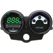 Resim Wangxi Cg125 Siyah Motosiklet Lcd Ekran Bileşimleri Elektronik Gösterge Paneli Odometer Brezilya Titan 150 2000-2008 Fan 125 Aksesuar 
