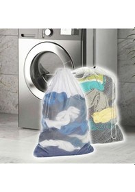 Resim Büyük Boy Çamaşır Yıkama Filesi , Kirli Filesi Maxi 100x120 Cm Çok Renkli 