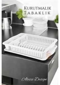 Resim Modacar Bulaşık Durulama Sepeti Tabaklık Bulaşık Kurutmalık Beyaz Alessi 