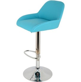 Resim Bürocci Texas Bar Taburesi - Turkuaz Deri - 9506S0111 Çok Renkli 
