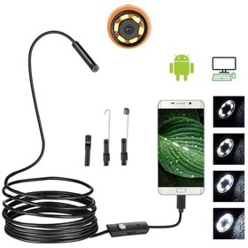 Resim Microcase 3'ü 1 Arada Kamera Mikrofon Usb 2.0 Type-c 6 Led Su Geçirmez 5 Metre Borescope Yılan Kamera AL3899 