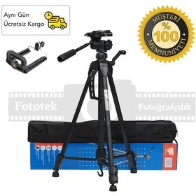Resim Fototek 135Cm Pro Plus 3512 Tripod Dslr Cep Telefonu 