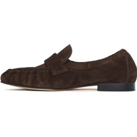 Resim Derimod Kadın Kahverengi Süet Deri Maskülen Loafer 26PFD260210 