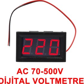 Resim Genel Markalar 0.56' Ac 70-500v Dijital Kırmızı Voltmetre Iki Telli Panel Tip 