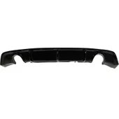 Resim MKG Seat Leon Mk3.5 Custom Difüzör Piona Black 2017 2018 2019 2020 Sağ Sol Tek Egzoz Çıkışlı 
