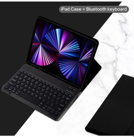Resim Apple Uyumlu iPad Air 5. Nesil 10.9 Inç M1 2022 Tablet Bluetooth Klavyeli Kılıf Türkçe Klavye Kılıf 