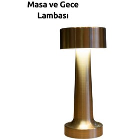 Resim 3 Kademeli Dokunmatik Başucu Lambası Pil İle Sağlam Kablosuz Tasarım Çok Renkli 