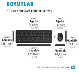 Resim Hp 330 Kablosuz Klavye Mouse Seti Siyah 2v9e6aa Diğer 