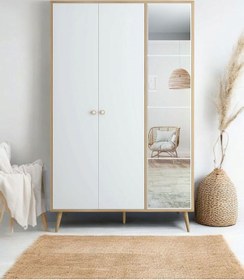 Resim Floradesign Atlantis Aynalı Gardırop /elbise Dolabı / Üç Kapaklı Dolap 