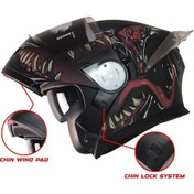 Resim Motoanl Free- M Ece 22.06 Sertifikalı Güneş Vizörlü Çene Açılır Motor Kaskı 
