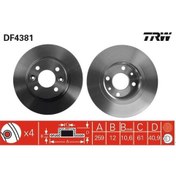 Resim TRW DF4381 Fren Diski On (WA349962) (Fiyat:2 Adet İçindir) 