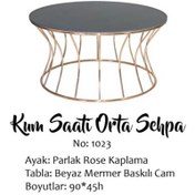 Resim Brc Kumsaat Zigon Model 1023 Düz Siyah Temper Cam Metal Transmisy 