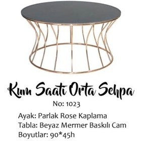 Resim Brc Kumsaat Zigon Model 1023 Düz Siyah Temper Cam Metal Transmisy 