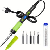 Resim LCD Ekran ve Otomatik Uyku Fonksiyonu ile YEEHONEC 90W Lehimleme İstasyonu - 5 Değiştirilebilir Uç, Hızlı Isınma, 180°C-500°C (356°F-932°F), Elektronik Tamir, Metal İşleme ve DIY Projeleri için İdeal, Elektronik İş İstasyonu | Modern Lehimleme İstasyonu | Dayanıklı İnşaat, Lehimleme İstasyonu 
