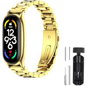 Resim Fibaks Xiaomi Mi Band 3 Mi Band 4 Kordon Akıllı Bileklik Paslanmaz Çelik Klipsli Saat Kordon Kayış Bileklik 