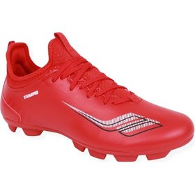 Resim Konfores 1496-Tempo Anatomik Taban Çim Saha Futbol Ayakkabısı Kırmızı 