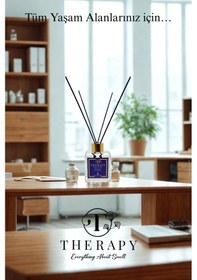 Resim Therapy Smell, Ocean Blue - Lüks Çubuklu Oda Kokusu - 120 Ml - Kare Cam Şişe - Hediyeli Okyanus 