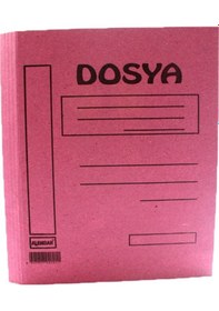 Resim Alemdar Tam Kapak Telli Dosya 21 x 38 CM 50'li Pembe 